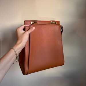 Brown leather backpack/purse